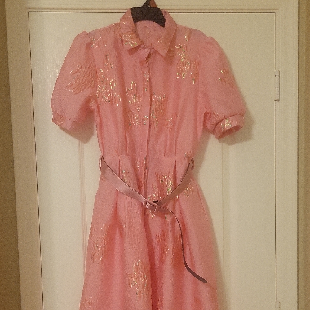Pink Dress with Belt